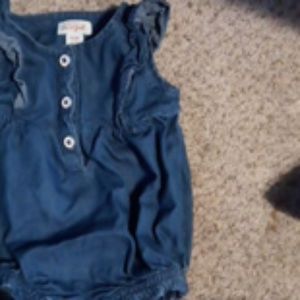 Baby Jean button up onsie